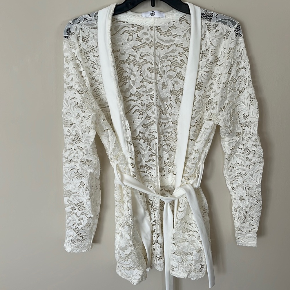 Misguided white lace cardigan